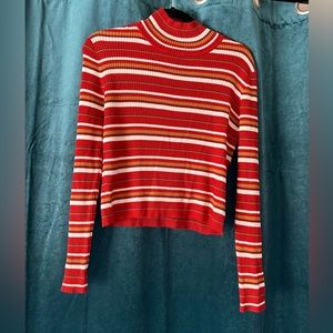 Orange and White Sweater